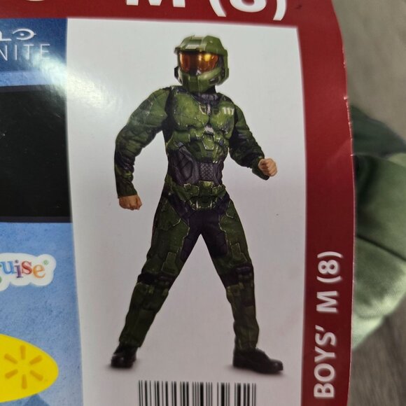 Halo NWT Boys' M (8) Master Chief Costume Halloween Outfit With Mask - Picture 7 of 8